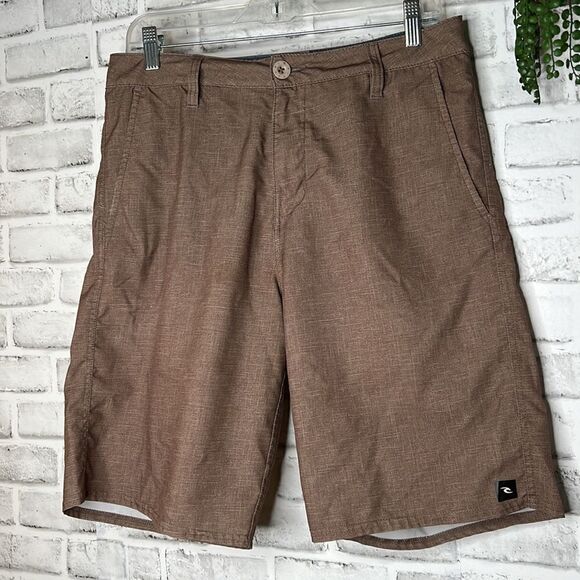 Rip curl Boardwalk Brown Swim Trunks Bathing Suit Shorts Size 30 - Picture 2 of 6